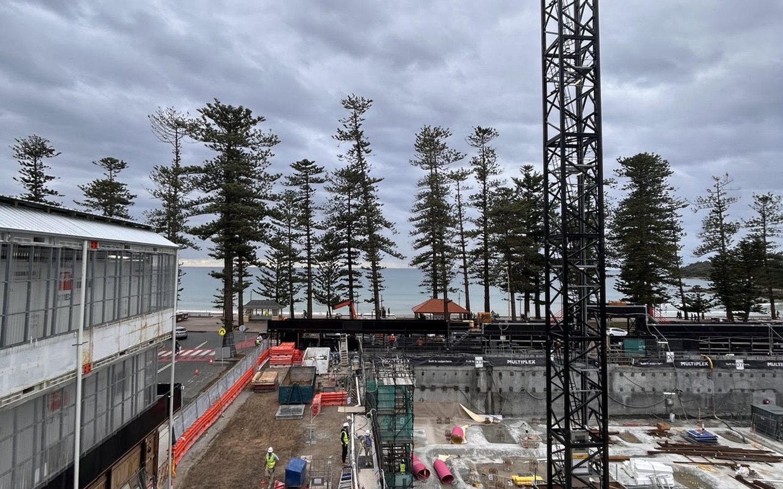 Royal Far West excavation and construction works beside Manly beach