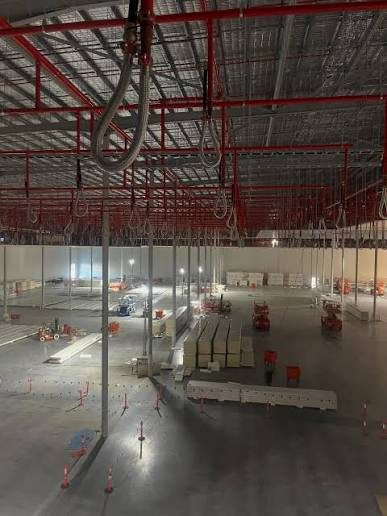 Interior construction works and services at the Woolworths distribution centre