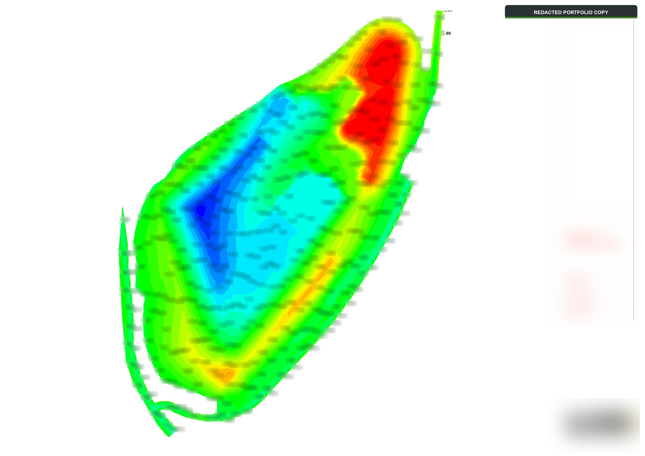 Redacted original surface variance heat-map drawing